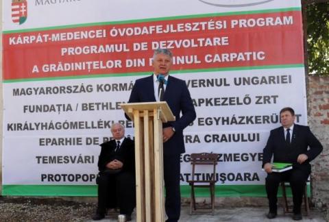 Magyar óvoda alapkőletétele Temesváron Magyar óvoda alapkőletétele Temesváron